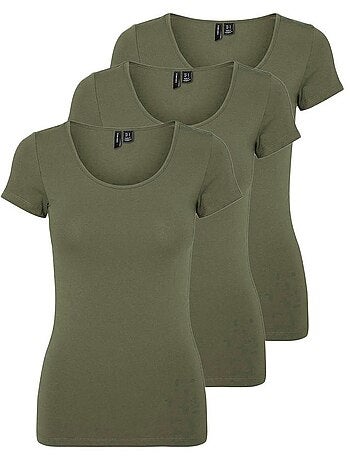 Vero Moda Maxi T-shirt da Donna - Confezione da 3