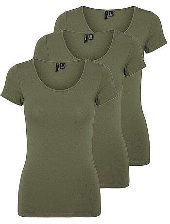 Vero Moda Maxi T-shirt da Donna - Confezione da 3