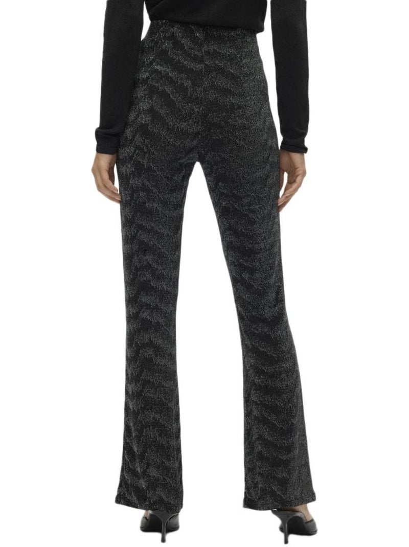 Vero Moda Pantaloni a Vita Alta da Donna Nero Argentato - Kiabi