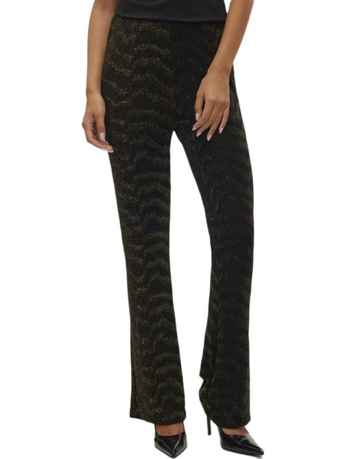 Vero Moda Pantaloni Neri Donna a Vita Alta con Glitter Oro - Kiabi Vero Moda Pantaloni Neri Donna a Vita Alta con Glitter Oro - Kiabi