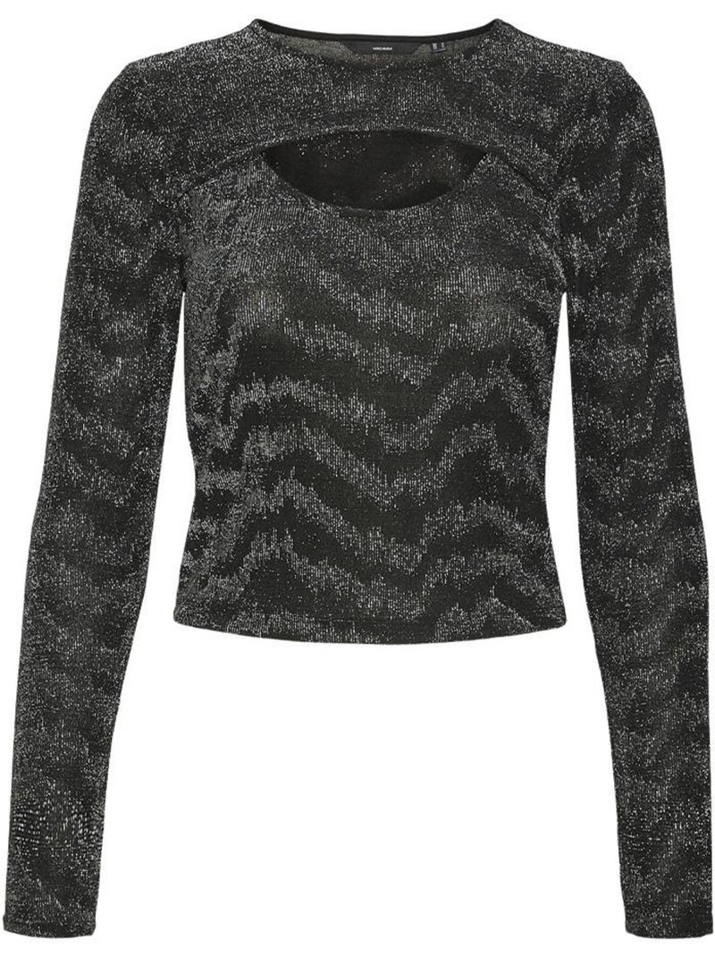 Vero Moda T-Shirt Donna a Maniche Lunghe Grigio argentato - Kiabi