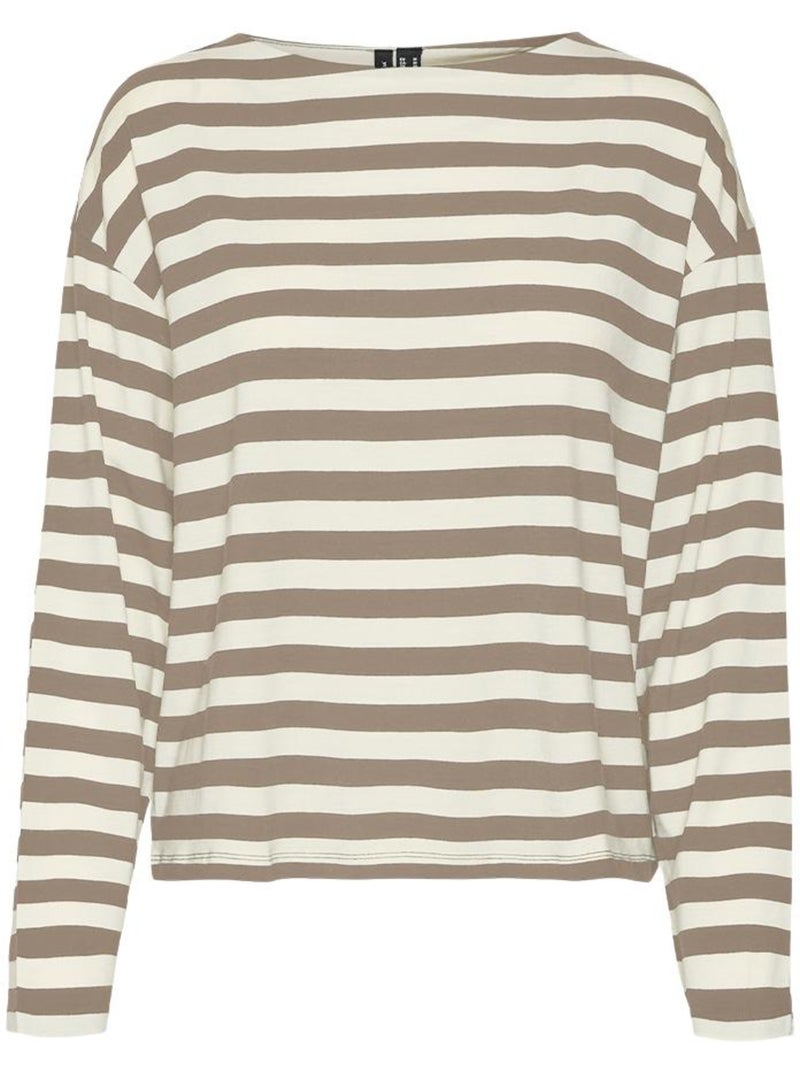 Vero Moda T-shirt Donna a Maniche Lunghe Marrone cappuccino - Kiabi