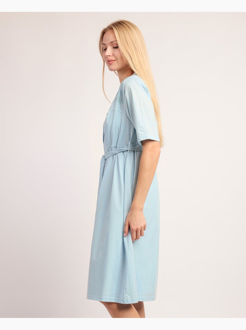 Vestaglia a maniche corte da donna ADMAS CLASSIC Dream Dots Blu cielo - Kiabi