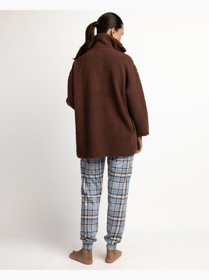 Vestaglia a maniche lunghe in caldo sherpa dreams da donna admas Marrone - Kiabi