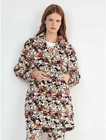Vestaglia abbottonata con stampa snoopy