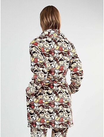 Vestaglia abbottonata con stampa snoopy