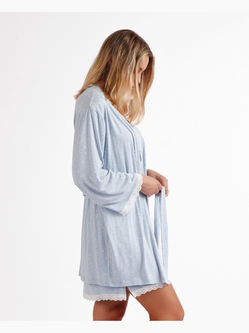 Vestaglia ADMAS CLASSIC a maniche lunghe con cuori morbidi per donna - Kiabi Vestaglia ADMAS CLASSIC a maniche lunghe con cuori morbidi per donna - Kiabi