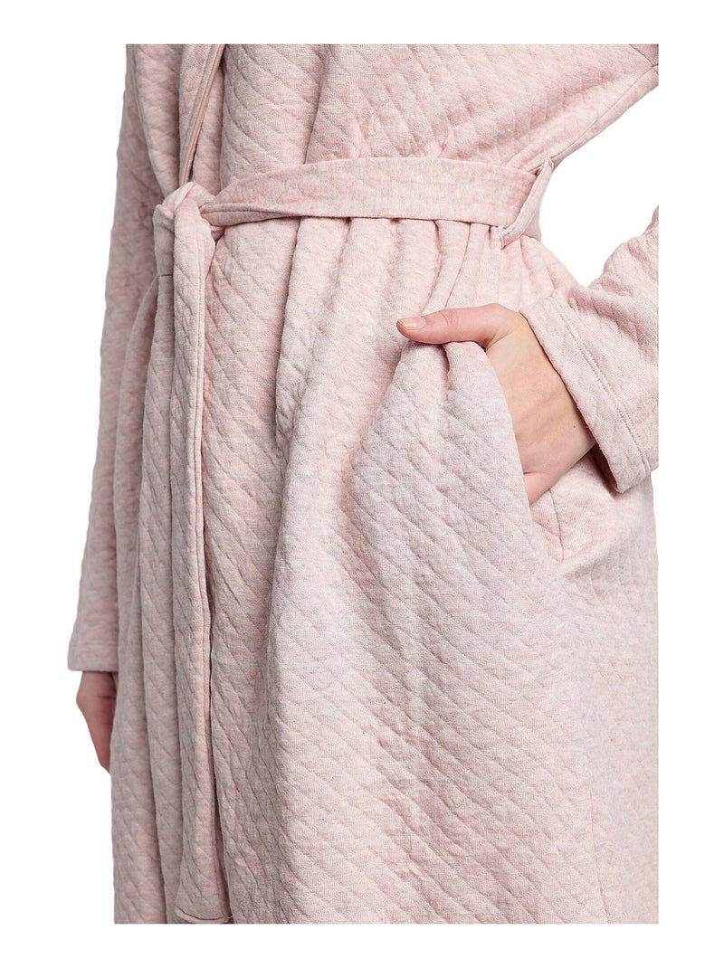 Vestaglia ADMAS CLASSIC a maniche lunghe con pois e fiori per donna Arancione corallo - Kiabi