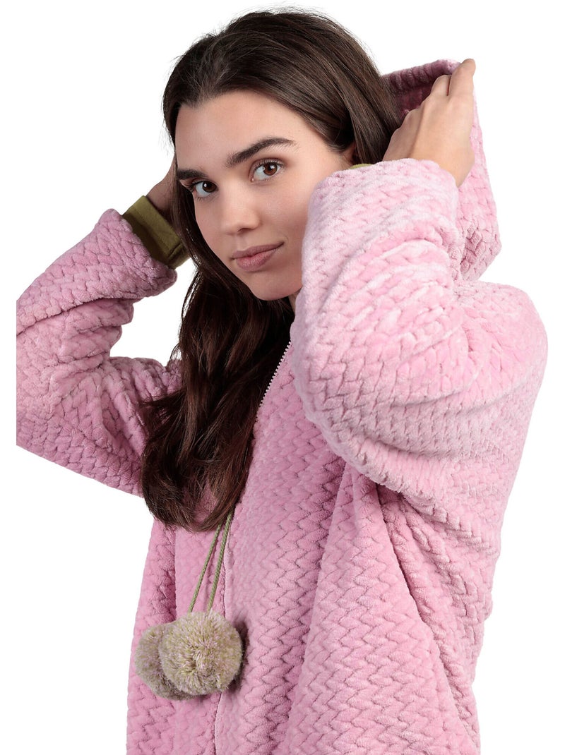 Vestaglia calda a maniche lunghe ADMAS Smile Everyday per donna Rosa - Kiabi