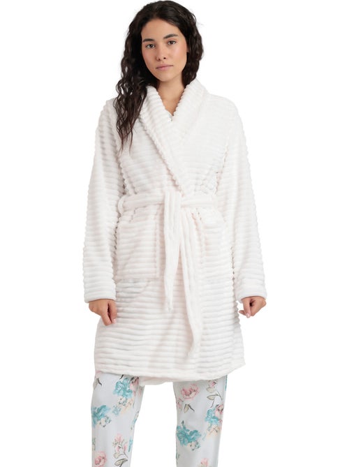 Vestaglia calda a maniche lunghe con cuori morbidi da donna ADMAS CLASSIC - Kiabi Vestaglia calda a maniche lunghe con cuori morbidi da donna ADMAS CLASSIC - Kiabi