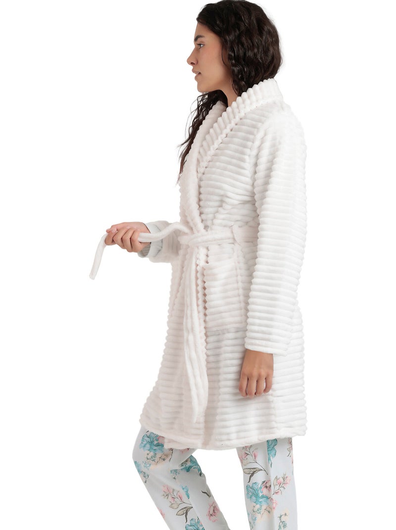 Vestaglia calda a maniche lunghe con cuori morbidi da donna ADMAS CLASSIC Ecru - Kiabi