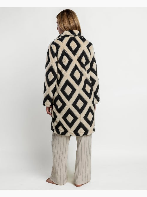 Vestaglia calda a maniche lunghe con motivo a rombi ADMAS LUXURY per donna - Kiabi Vestaglia calda a maniche lunghe con motivo a rombi ADMAS LUXURY per donna - Kiabi