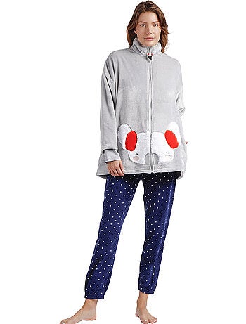 Vestaglia calda a maniche lunghe con scritta Good Morning Mouse di ADMAS da donna