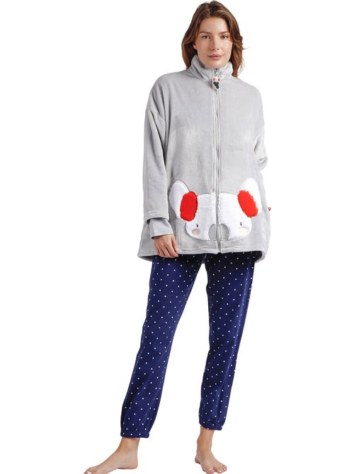 Vestaglia calda a maniche lunghe con scritta Good Morning Mouse di ADMAS da donna - Kiabi Vestaglia calda a maniche lunghe con scritta Good Morning Mouse di ADMAS da donna - Kiabi