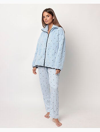 Vestaglia calda a maniche lunghe con stelle e strisce da donna ADMAS CLASSIC