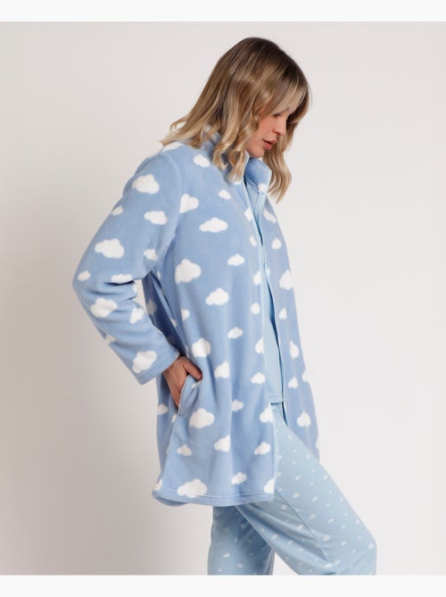Vestaglia calda a maniche lunghe da donna È ora di dormire STAY AT HOME - Kiabi Vestaglia calda a maniche lunghe da donna È ora di dormire STAY AT HOME - Kiabi