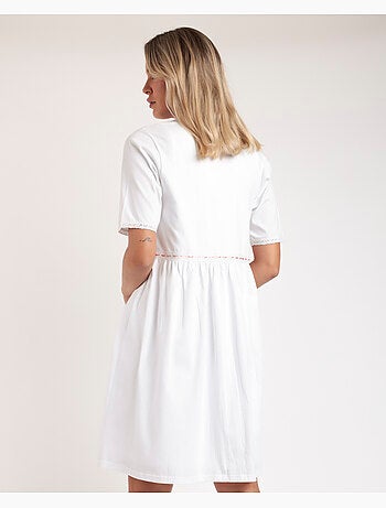 Vestaglia da donna ADMAS CLASSIC a maniche corte con ricamo colorato