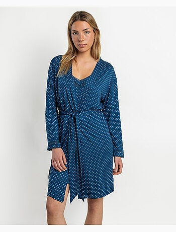 Vestaglia da donna ADMAS CLASSIC in pizzo a pois e maniche lunghe