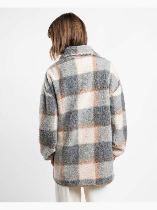 Vestaglia da donna ADMAS in caldo sherpa scozzese a maniche lunghe Dolce Home - Kiabi