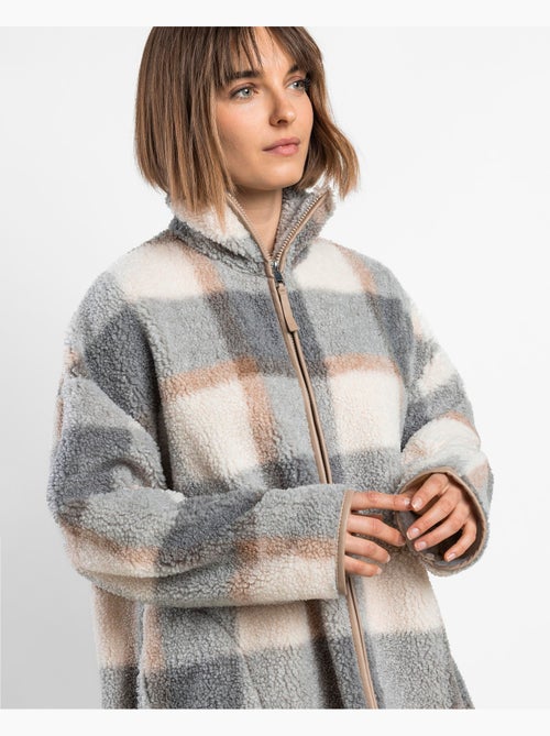 Vestaglia da donna ADMAS in caldo sherpa scozzese a maniche lunghe Dolce Home - Kiabi