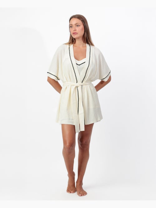 Vestaglia da donna ADMAS LUXURY con maniche scese e cuciture - Kiabi Vestaglia da donna ADMAS LUXURY con maniche scese e cuciture - Kiabi