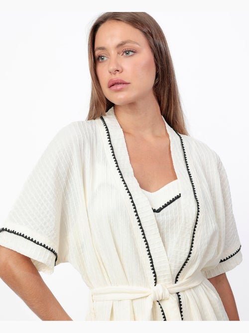 Vestaglia da donna ADMAS LUXURY con maniche scese e cuciture - Kiabi Vestaglia da donna ADMAS LUXURY con maniche scese e cuciture - Kiabi