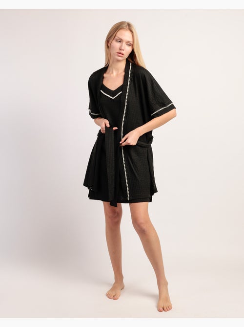 Vestaglia da donna ADMAS LUXURY con maniche scese e cuciture - Kiabi Vestaglia da donna ADMAS LUXURY con maniche scese e cuciture - Kiabi