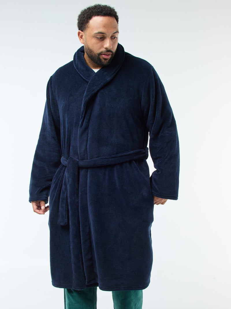 Vestaglia da notte in pile ultra-soffice Blu Kiabi