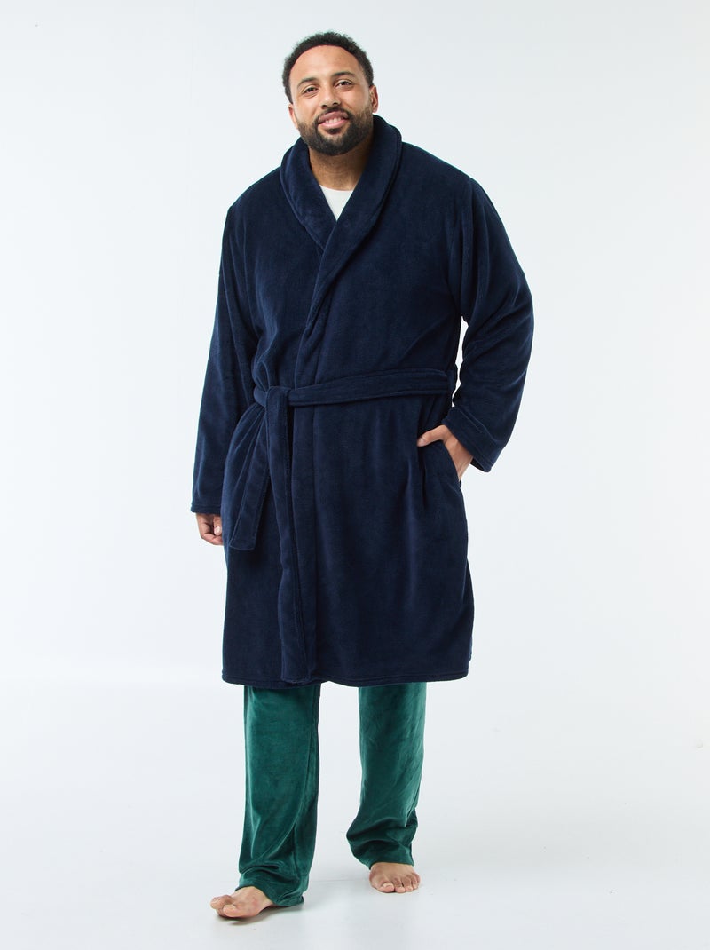 Vestaglia da notte in pile ultra-soffice Blu Kiabi