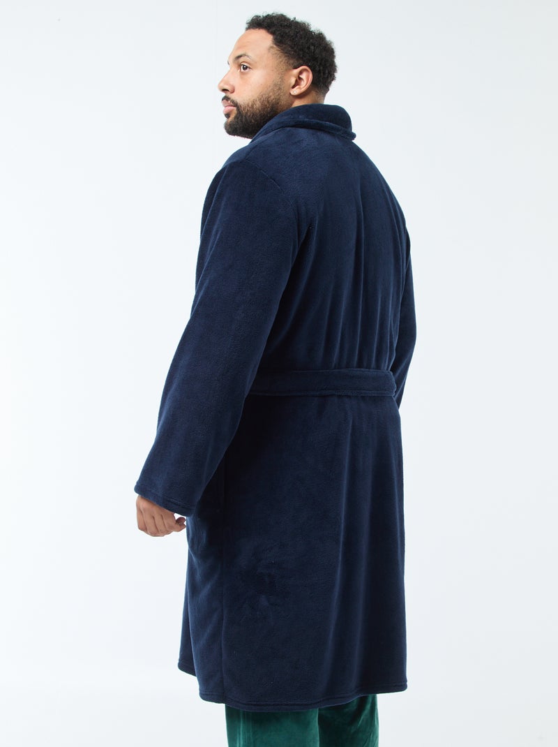 Vestaglia da notte in pile ultra-soffice Blu - Kiabi