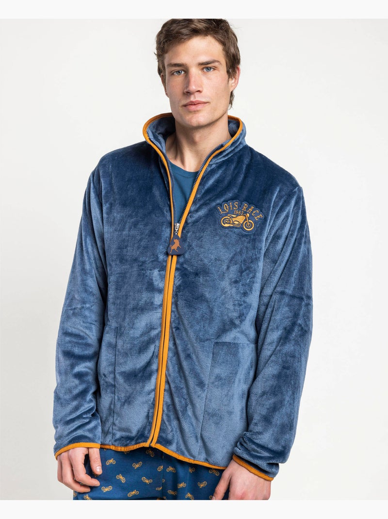 Vestaglia da uomo LOIS a maniche lunghe e calda, modello Roadster Blu - Kiabi