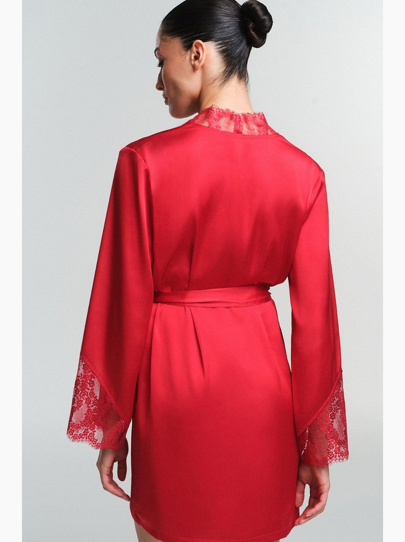Vestaglia henna in pizzo penti Rosso - Kiabi