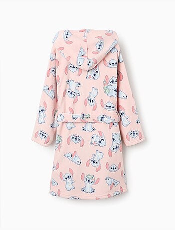 Vestaglia in coral fleece con motivo stitch