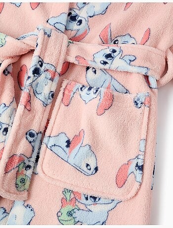 Vestaglia in coral fleece con motivo stitch