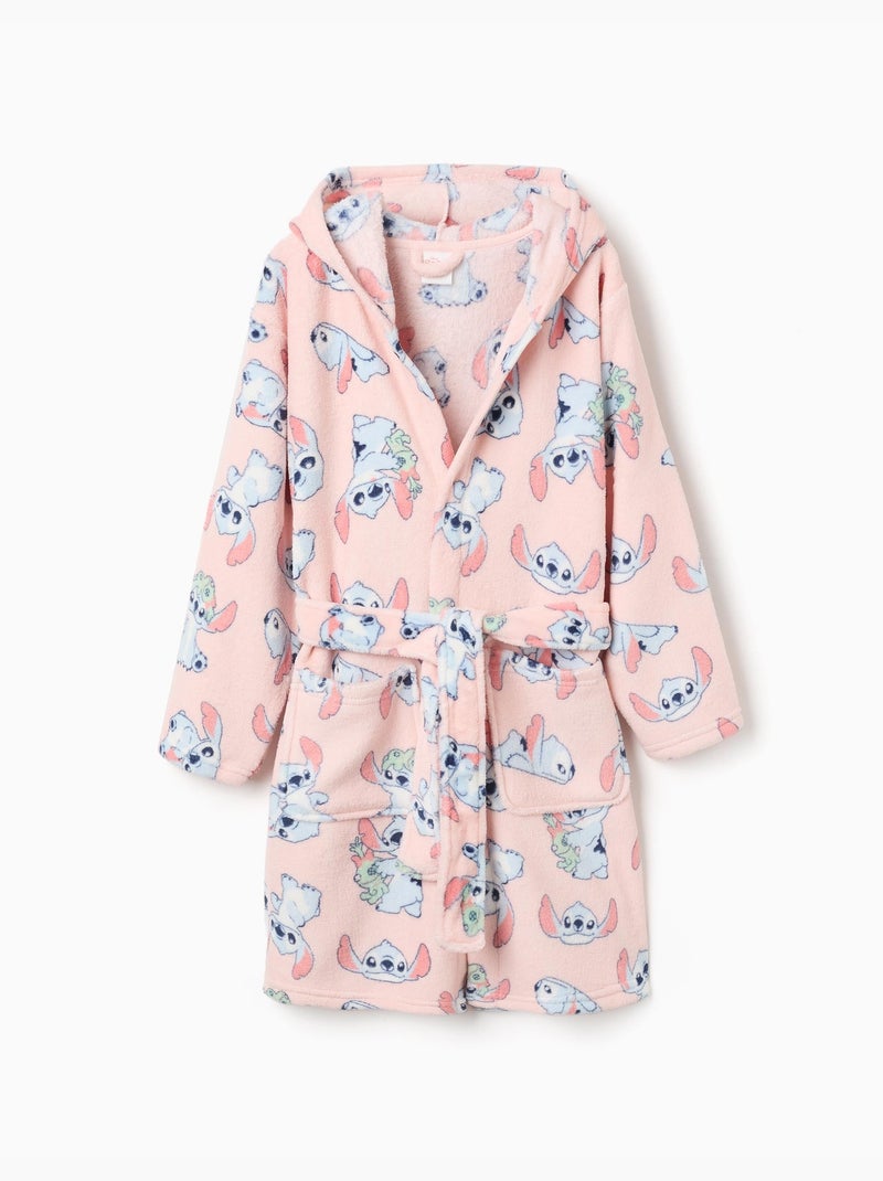Vestaglia in coral fleece con motivo stitch Rosa scuro - Kiabi