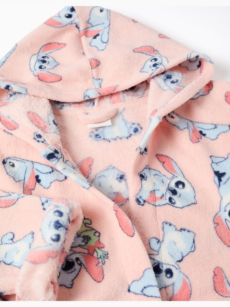 Vestaglia in coral fleece con motivo stitch Rosa scuro - Kiabi