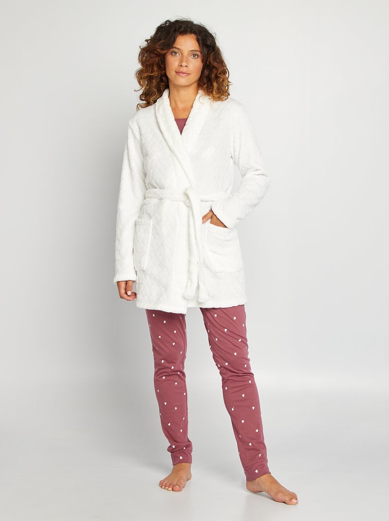 Vestaglia in pile BIANCO - Kiabi