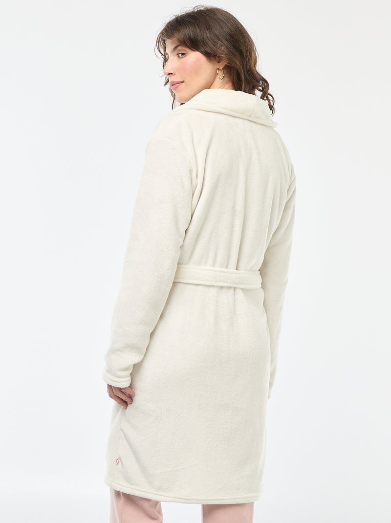 Vestaglia in pile Bianco - Kiabi