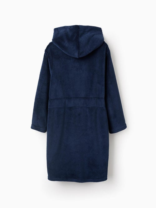 Vestaglia in pile con cappuccio e cintura - Kiabi