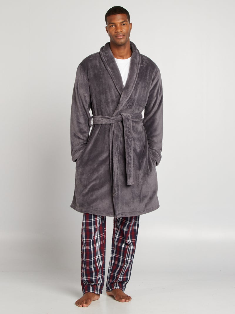 Vestaglia in pile GRIGIO - Kiabi