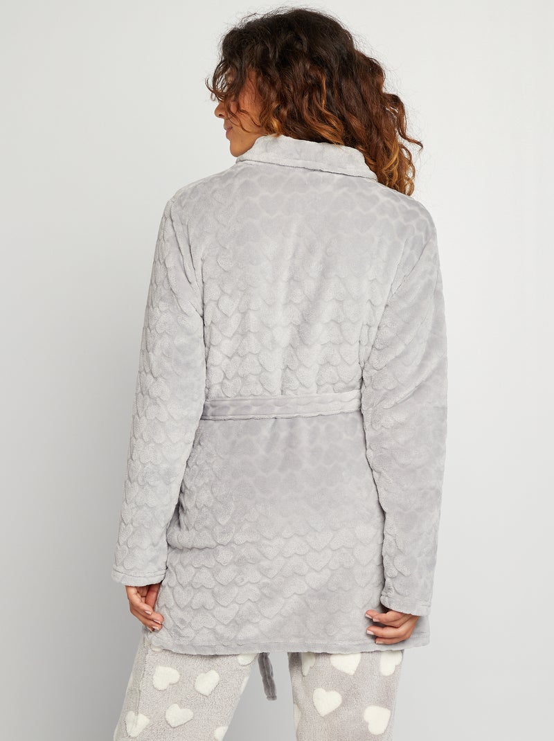 Vestaglia in pile GRIGIO - Kiabi