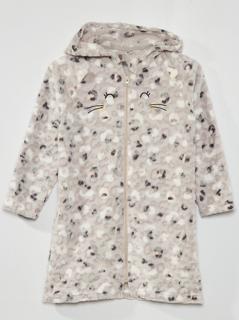 Vestaglie con cappuccio in pile BEIGE - Kiabi