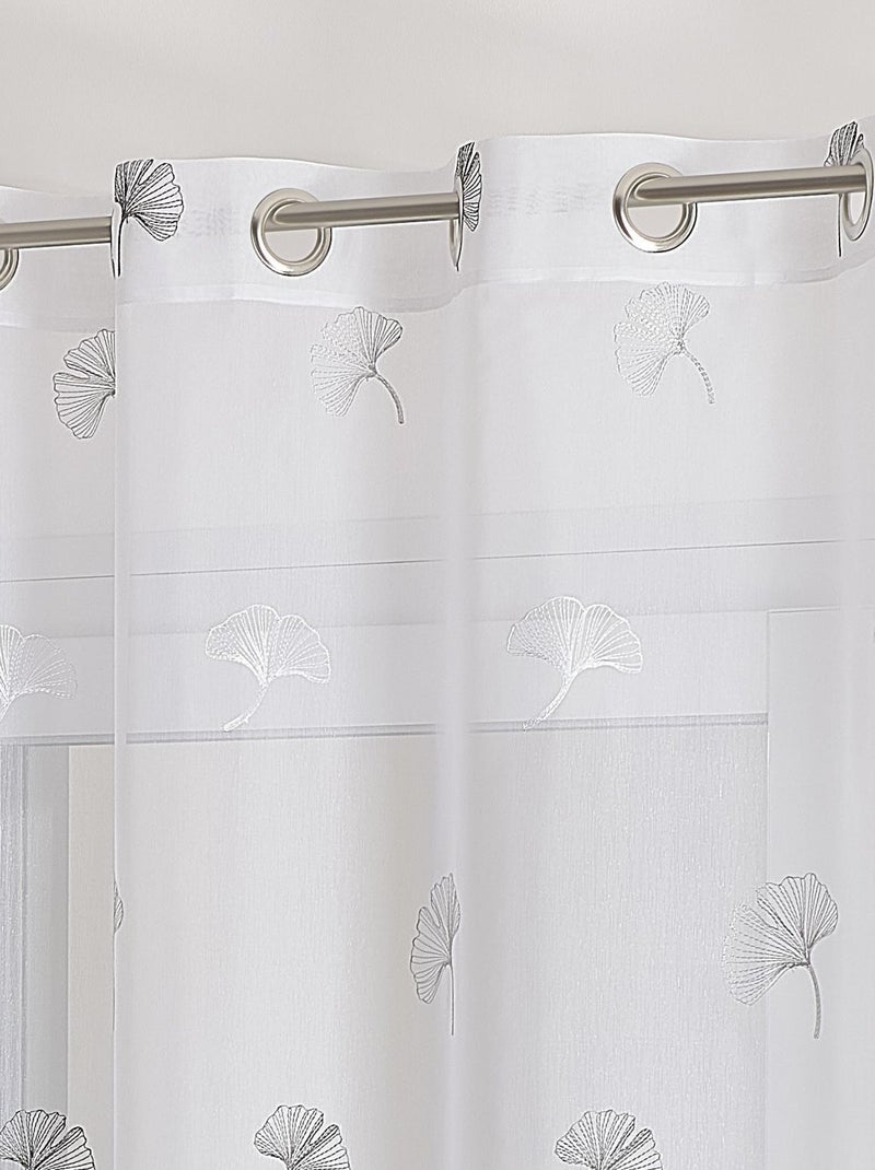 Veste elegante ricamata con foglie di gingko Grigio chiaro - Kiabi