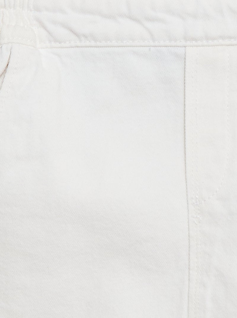 Vestido in jeans con volant Bianco - Kiabi