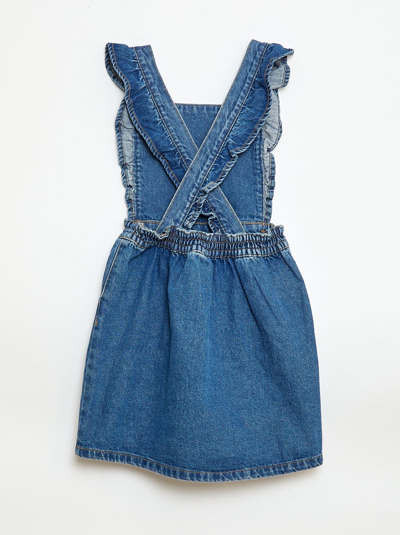 Vestido in jeans con volant Blu - Kiabi