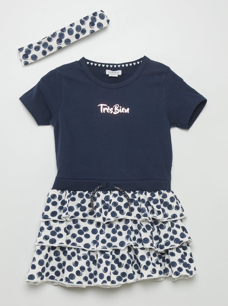 Vestito 2 in 1 stampato BLU - Kiabi