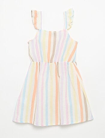 Vestito a bretelle con volant