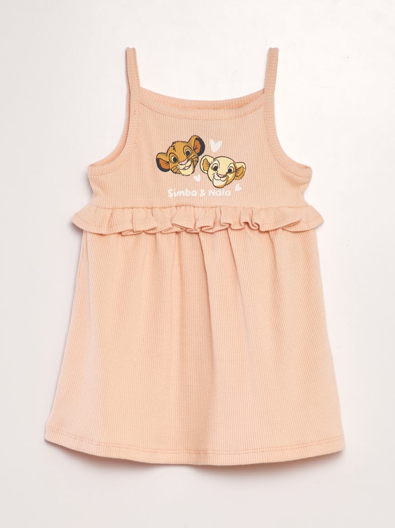 Vestito a coste 'Disney' con spalline sottili 'Il Re Leone' ARANCIONE - Kiabi