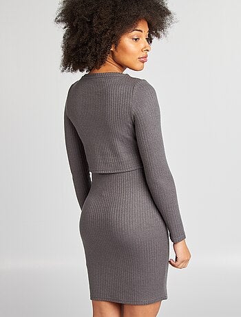 Vestito a coste per l'allattamento