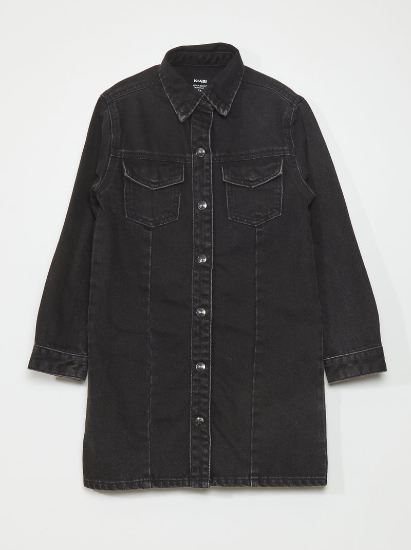 Vestito a giacca in denim Nero - Kiabi